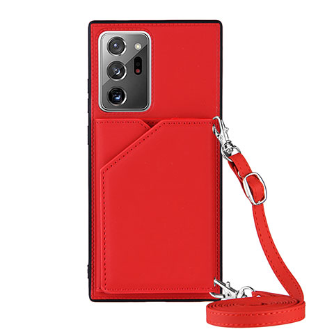Custodia Lusso Pelle Cover Y02B per Samsung Galaxy Note 20 Ultra 5G Rosso