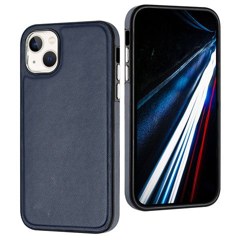 Custodia Lusso Pelle Cover Y03B per Apple iPhone 14 Plus Blu