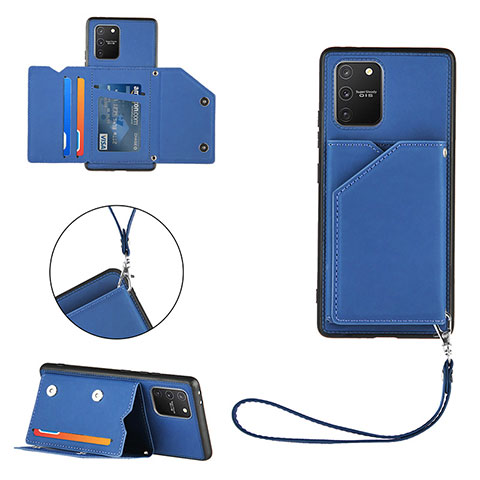 Custodia Lusso Pelle Cover Y03B per Samsung Galaxy M80S Blu