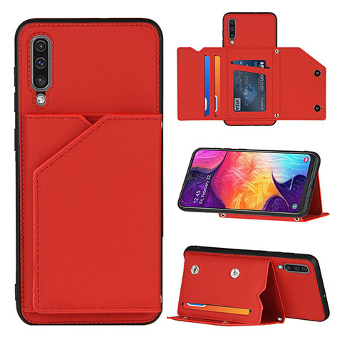 Custodia Lusso Pelle Cover Y04B per Samsung Galaxy A50 Rosso