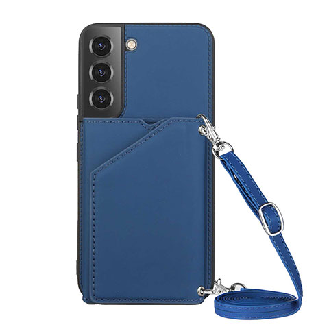 Custodia Lusso Pelle Cover Y04B per Samsung Galaxy S25 Plus 5G Blu