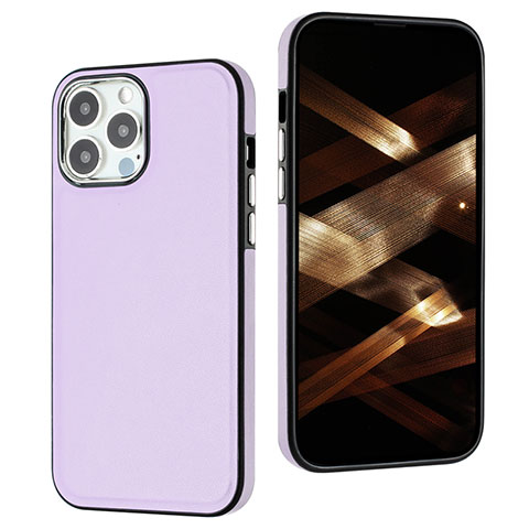 Custodia Lusso Pelle Cover Y07B per Apple iPhone 13 Pro Lavanda