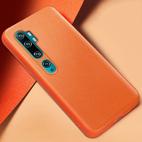 Custodia Lusso Pelle Cover Z02 per Xiaomi Mi Note 10 Arancione