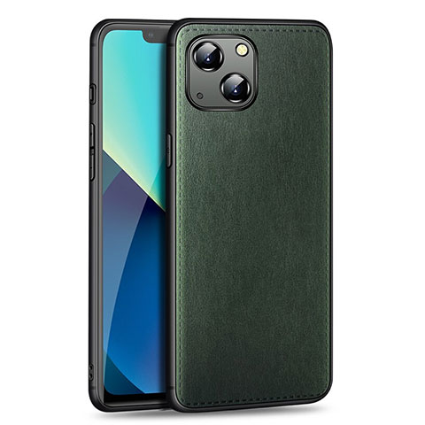 Custodia Lusso Pelle Cover ZS01 per Apple iPhone 14 Verde