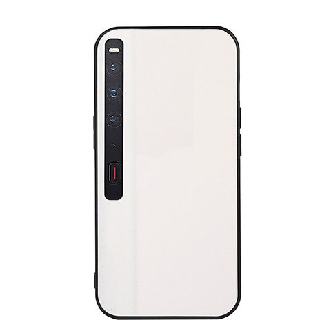 Custodia Lusso Pelle e Plastica Opaca Cover BH3 per Huawei Mate Xs 2 Bianco