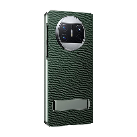 Custodia Lusso Pelle e Plastica Opaca Cover GS1 per Huawei Mate X5 Verde