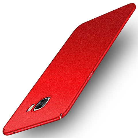 Custodia Plastica Cover Rigida Sabbie Mobili per Samsung Galaxy C5 SM-C5000 Rosso