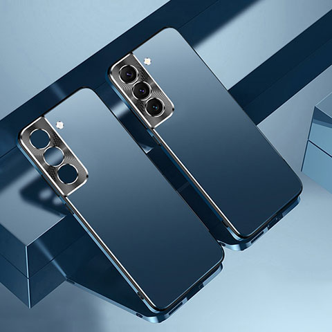 Custodia Plastica Rigida Cover Opaca AT1 per Samsung Galaxy S22 5G Blu