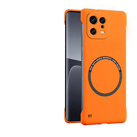 Custodia Plastica Rigida Cover Opaca con Mag-Safe Magnetic P01 per Xiaomi Mi 13 Pro 5G Arancione