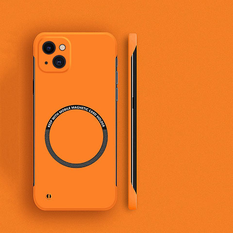 Custodia Plastica Rigida Cover Opaca con Mag-Safe Magnetic per Apple iPhone 14 Plus Arancione
