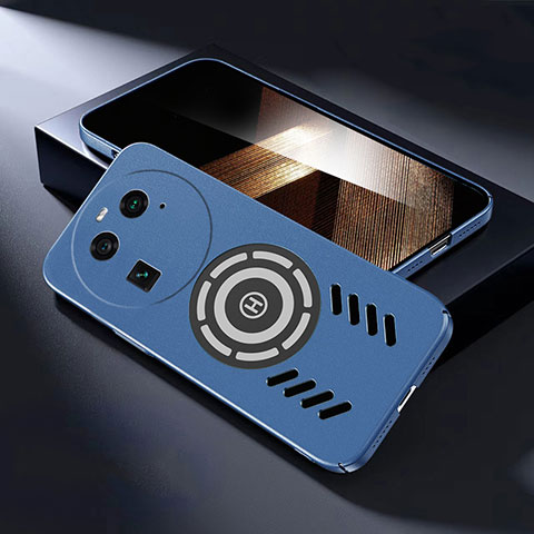 Custodia Plastica Rigida Cover Opaca con Mag-Safe Magnetic per Oppo Find X6 5G Blu