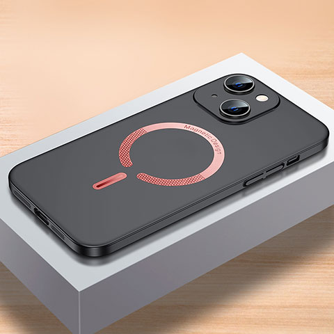 Custodia Plastica Rigida Cover Opaca con Mag-Safe Magnetic QC1 per Apple iPhone 14 Plus Nero