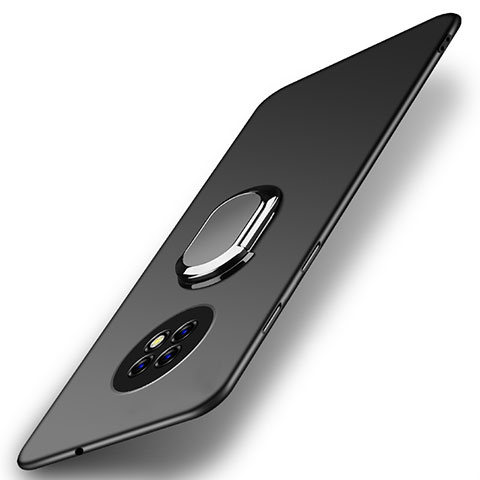 Custodia Plastica Rigida Cover Opaca con Magnetico Anello Supporto A01 per Huawei Enjoy 20 Plus 5G Nero