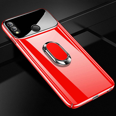 Custodia Plastica Rigida Cover Opaca con Magnetico Anello Supporto A01 per Huawei Honor 10 Lite Rosso