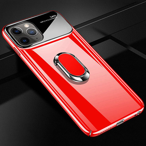 Custodia Plastica Rigida Cover Opaca con Magnetico Anello Supporto P02 per Apple iPhone 11 Pro Rosso