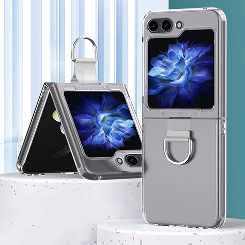 Custodia Plastica Rigida Cover Opaca Fronte e Retro 360 Gradi BH1 per Samsung Galaxy Z Flip5 5G Chiaro