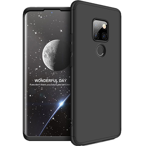 Custodia Plastica Rigida Cover Opaca Fronte e Retro 360 Gradi F01 per Huawei Mate 20 Nero