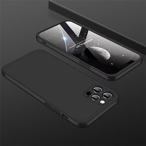 Custodia Plastica Rigida Cover Opaca Fronte e Retro 360 Gradi M01 per Apple iPhone 12 Pro Nero