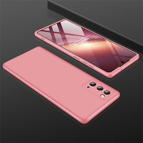 Custodia Plastica Rigida Cover Opaca Fronte e Retro 360 Gradi M01 per Samsung Galaxy Note 20 5G Oro Rosa