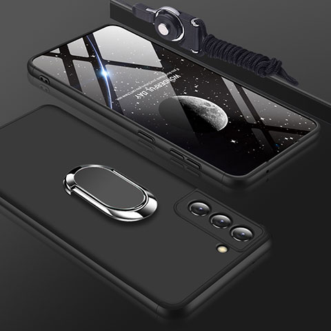 Custodia Plastica Rigida Cover Opaca Fronte e Retro 360 Gradi M01 per Samsung Galaxy S21 5G Nero