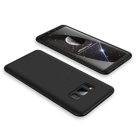 Custodia Plastica Rigida Cover Opaca Fronte e Retro 360 Gradi M01 per Samsung Galaxy S8 Nero