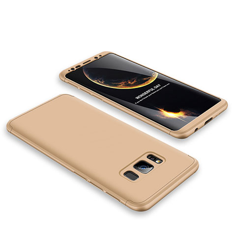 Custodia Plastica Rigida Cover Opaca Fronte e Retro 360 Gradi M01 per Samsung Galaxy S8 Plus Oro