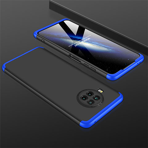 Custodia Plastica Rigida Cover Opaca Fronte e Retro 360 Gradi M01 per Xiaomi Mi 10i 5G Blu e Nero