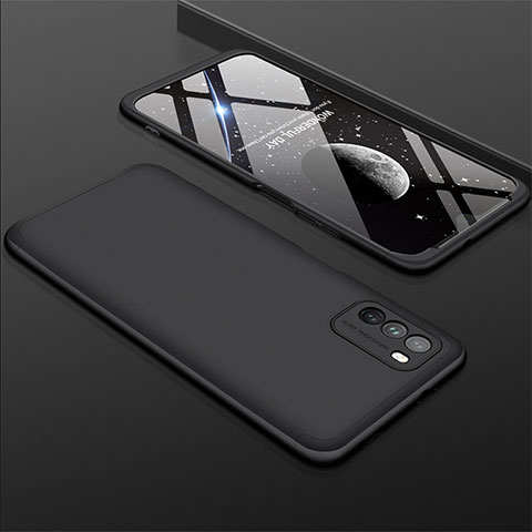 Custodia Plastica Rigida Cover Opaca Fronte e Retro 360 Gradi M01 per Xiaomi Poco M3 Nero