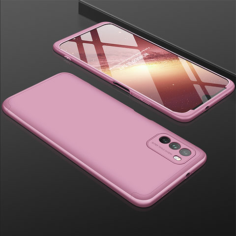 Custodia Plastica Rigida Cover Opaca Fronte e Retro 360 Gradi M01 per Xiaomi Poco M3 Oro Rosa