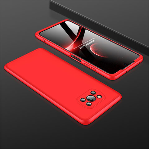 Custodia Plastica Rigida Cover Opaca Fronte e Retro 360 Gradi M01 per Xiaomi Poco X3 Pro Rosso