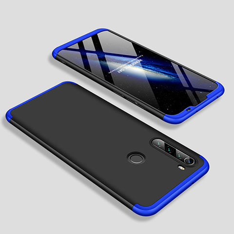Custodia Plastica Rigida Cover Opaca Fronte e Retro 360 Gradi M01 per Xiaomi Redmi Note 8 (2021) Blu e Nero