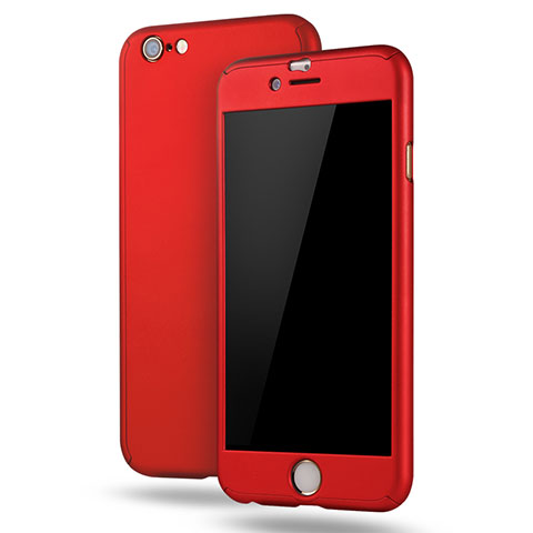 Custodia Plastica Rigida Cover Opaca Fronte e Retro 360 Gradi M02 per Apple iPhone 6S Plus Rosso