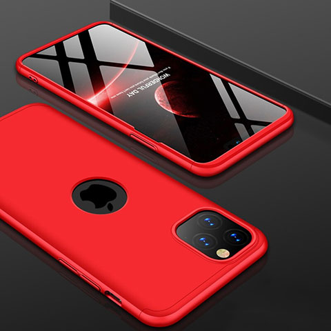 Custodia Plastica Rigida Cover Opaca Fronte e Retro 360 Gradi P01 per Apple iPhone 11 Pro Max Rosso