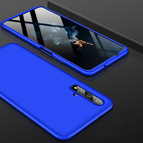 Custodia Plastica Rigida Cover Opaca Fronte e Retro 360 Gradi P01 per Huawei Honor 20 Blu