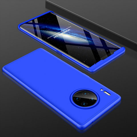 Custodia Plastica Rigida Cover Opaca Fronte e Retro 360 Gradi P01 per Huawei Mate 30 5G Blu