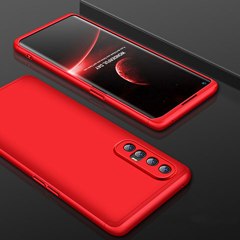 Custodia Plastica Rigida Cover Opaca Fronte e Retro 360 Gradi P01 per Oppo Find X2 Neo Rosso