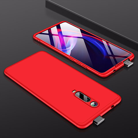 Custodia Plastica Rigida Cover Opaca Fronte e Retro 360 Gradi P01 per Xiaomi Mi 9T Pro Rosso
