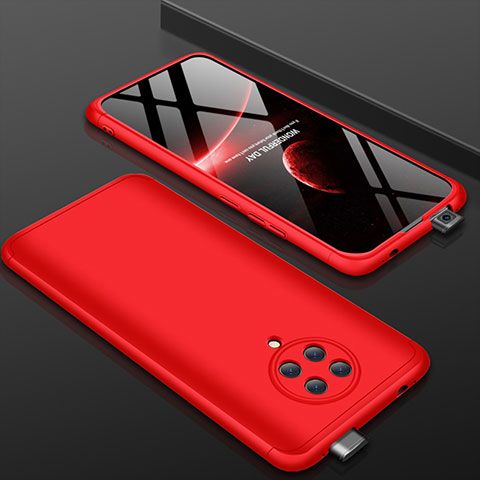 Custodia Plastica Rigida Cover Opaca Fronte e Retro 360 Gradi P01 per Xiaomi Poco F2 Pro Rosso