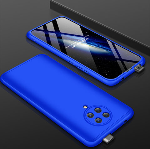Custodia Plastica Rigida Cover Opaca Fronte e Retro 360 Gradi P01 per Xiaomi Redmi K30 Pro Zoom Blu