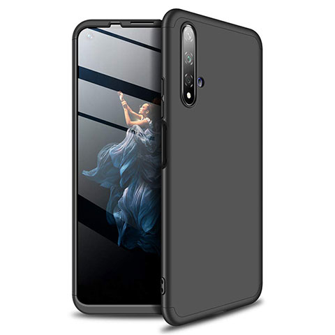 Custodia Plastica Rigida Cover Opaca Fronte e Retro 360 Gradi P02 per Huawei Honor 20 Nero