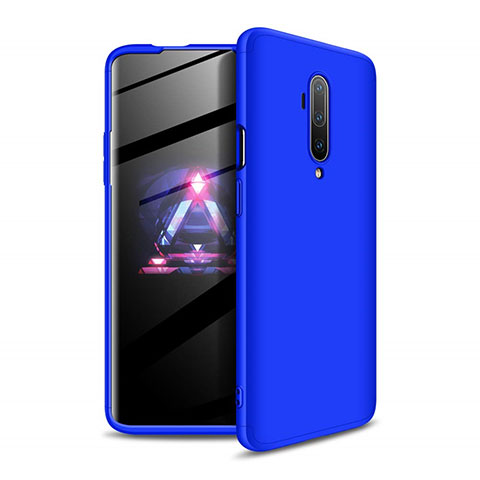 Custodia Plastica Rigida Cover Opaca Fronte e Retro 360 Gradi P02 per OnePlus 7T Pro Blu
