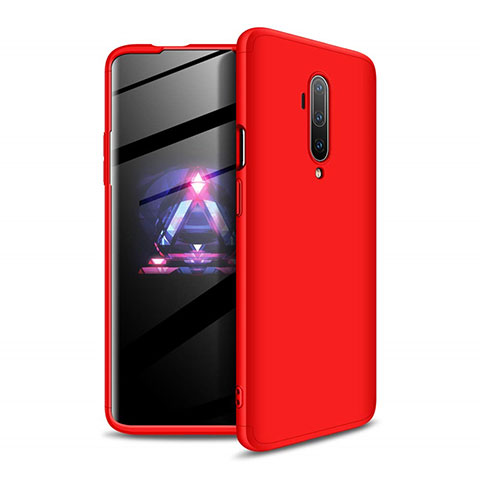 Custodia Plastica Rigida Cover Opaca Fronte e Retro 360 Gradi P02 per OnePlus 7T Pro Rosso