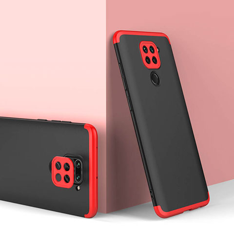 Custodia Plastica Rigida Cover Opaca Fronte e Retro 360 Gradi P02 per Xiaomi Redmi 10X 4G Rosso e Nero