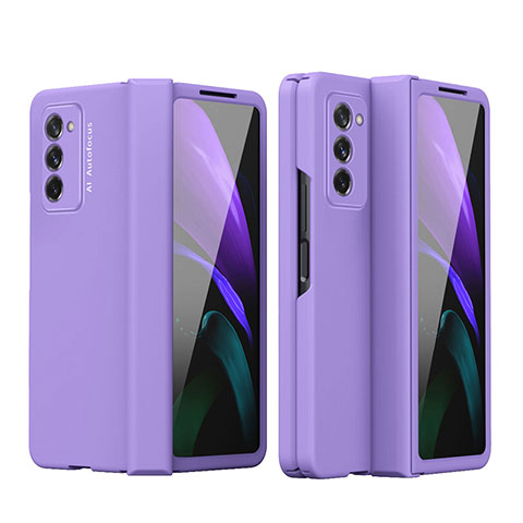 Custodia Plastica Rigida Cover Opaca Fronte e Retro 360 Gradi P03 per Samsung Galaxy Z Fold2 5G Viola