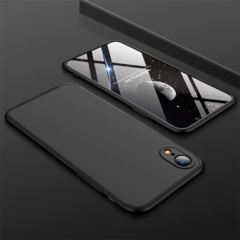 Custodia Plastica Rigida Cover Opaca Fronte e Retro 360 Gradi per Apple iPhone XR Nero