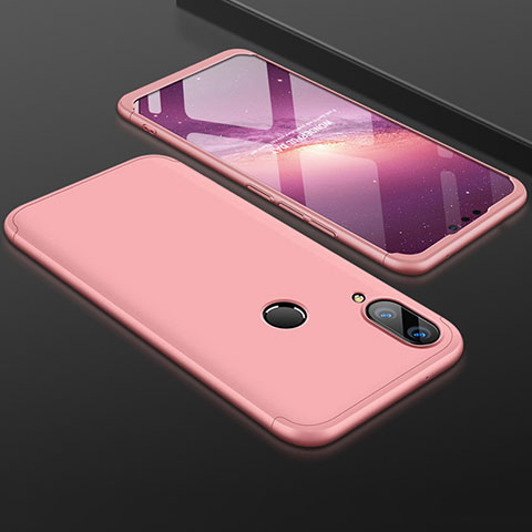 Custodia Plastica Rigida Cover Opaca Fronte e Retro 360 Gradi per Huawei Enjoy 9 Plus Oro Rosa