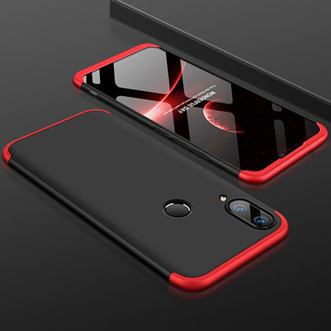 Custodia Plastica Rigida Cover Opaca Fronte e Retro 360 Gradi per Huawei Enjoy 9 Plus Rosso e Nero