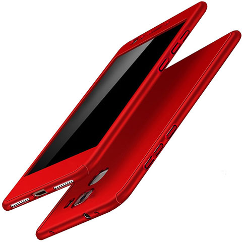 Custodia Plastica Rigida Cover Opaca Fronte e Retro 360 Gradi per Huawei Honor 7 Rosso