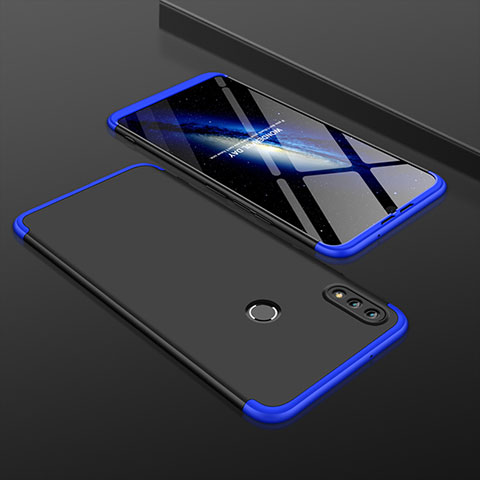 Custodia Plastica Rigida Cover Opaca Fronte e Retro 360 Gradi per Huawei Honor V10 Lite Blu e Nero