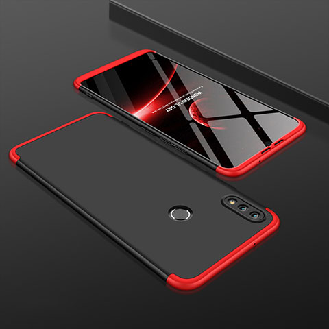 Custodia Plastica Rigida Cover Opaca Fronte e Retro 360 Gradi per Huawei Honor V10 Lite Rosso e Nero